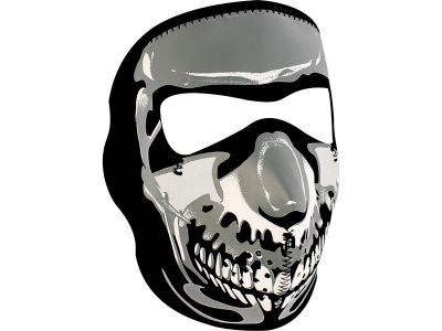 894451 - ZANheadgear Chrome Skull Neoprene Full Face Mask | One Size Fits All