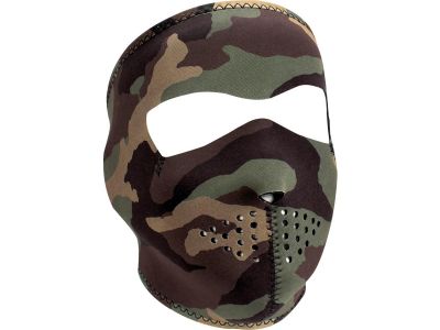 894458 - ZANheadgear Woodland Camo Neoprene Full Face Mask | One Size Fits All