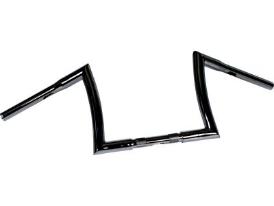 895386 - HIGHWAY HAWK 10 Bad Ape Hanger Handlebar Non-Dimpled 3-Hole Black Powder Coated 1 1/4" Throttle By Wire Throttle Cables