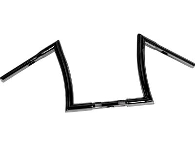 895388 - HIGHWAY HAWK 12 Bad Ape Hanger Handlebar Non-Dimpled 3-Hole Black Powder Coated 1 1/4" Throttle By Wire Throttle Cables
