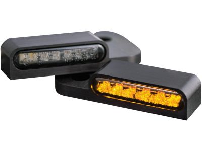895453 - HeinzBikes OEM Hand Control LED Turn Signals Black Anodized Smoke LED