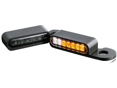 895468 - HeinzBikes OEM Hand Control LED Turn Signal/Position Lights Black Anodized Smoke LED