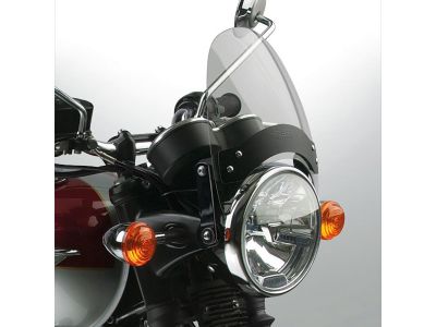 895511 - National Cycle Flyscreen Windshield Kit Height: 8,5", Width: 9,25", Black Brackets 52-56mm Light Smoke