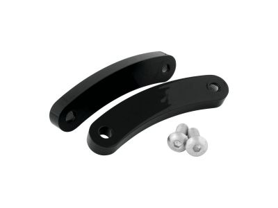 896341 - RSD Relocation Bracket For Passenger Pegs, Powder Coat Passenger Pegs Relocation Bracket Black Powder Coated