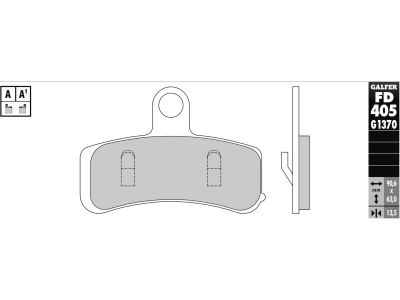899961 - Galfer Sintered G1370 Brake Pads Sinter Front