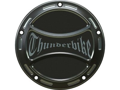 900026 - Torque Clutch Cover With Thunderbike Logo, 5-hole Bi-Color Anodized