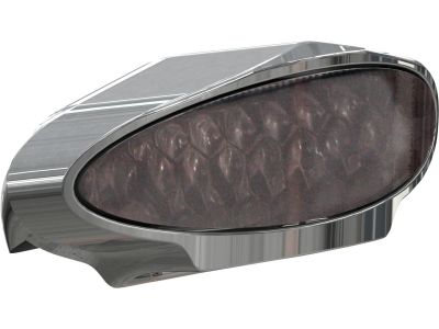 900140 - Thunderbike Inside Plate Oval Mini LED Taillight without Mounting Bracket Aluminium Polished Tinted LED