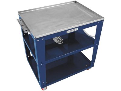 900525 - KL Supply Mobile Bench, Blue Mobile Bench