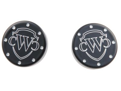 901896 - Front Axle Cover With Cult Werk logo Black Gloss Powder Coated