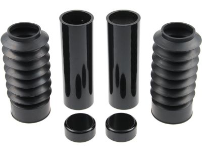 901906 - CULT WERK 6-Piece Fork Covers with lower Fork Rubbers Plain Black Gloss Powder Coated