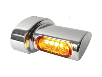 912661 - HeinzBikes Winglet Micro LED Turn Signals Chrome Satin Smoke LED