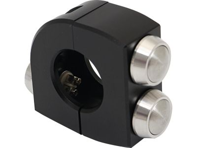 913405 - motogadget mo.switch 3 Push-Button Clamp Polished push buttons Black 7/8"