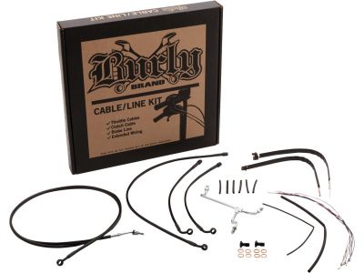 913829 - BURLY 13" Bagger Bar Cable Kit Black Vinyl Non-ABS