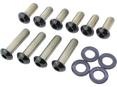 914243 - screws4bikes Fender Strut Screw Kits Supplied are 10 screws and 4 washers Gloss Black Powder Coated