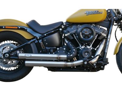 914489 - BSL Top Chopp Staggered Exhaust System , Black Hole Heat Shield, Polished Smooth End Cap, Outline 70 mm