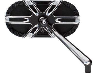 915763 - ARLEN NESS Deep Cut Caged Series Forged Billet Mirror Black Anodized Right