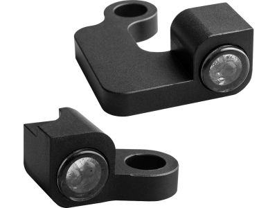 916768 - HeinzBikes NANO Series LED Turn Signals Black Anodized Smoke LED