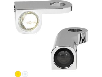 916775 - HeinzBikes NANO Series LED Turn Signals/Position Light Chrome Smoke LED