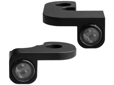 916776 - HeinzBikes NANO Series LED Turn Signals Black Anodized Smoke LED