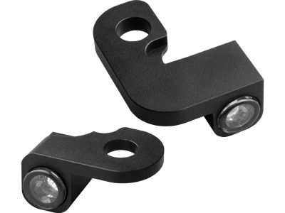 916781 - HeinzBikes NANO Series LED Turn Signals/Position Light Black Anodized Smoke LED