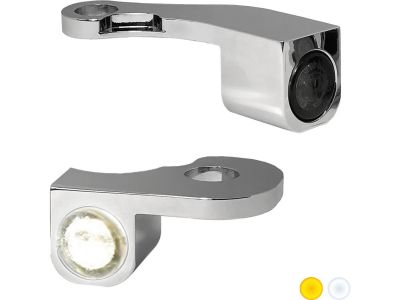 916787 - HeinzBikes NANO Series LED Turn Signals/Position Light Chrome Smoke LED