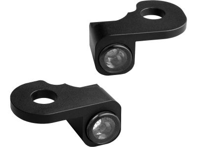 916792 - HeinzBikes NANO Series LED Turn Signals Black Anodized Smoke LED