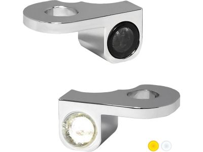 916795 - HeinzBikes NANO Series LED Turn Signals/Position Light Chrome Smoke LED