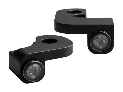 916797 - HeinzBikes NANO Series LED Turn Signals/Position Light Black Anodized Smoke LED