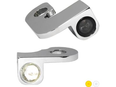 916799 - HeinzBikes NANO Series LED Turn Signals/Position Light Chrome Smoke LED