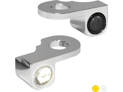 916811 - HeinzBikes NANO Series LED Turn Signals/Position Light Chrome Smoke LED