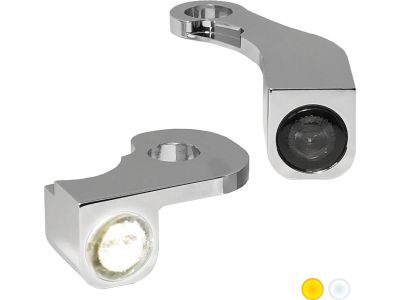 916815 - HeinzBikes NANO Series LED Turn Signals/Position Light Chrome Smoke LED