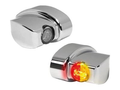 916823 - HeinzBikes NANO Series Winglets 3in1 LED Turn Signals/Taillight/Brake Light Chrome Smoke LED