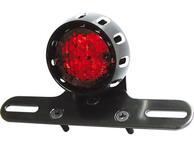 916941 - SHIN YO Miles LED Taillight LED, Red Lens, Metal Housing Black Powder Coated Red Reflector LED