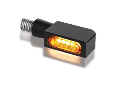 917413 - HeinzBikes Blokk-Line Micro LED Turn Signals Black Anodized Smoke LED