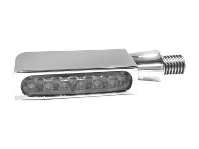 917418 - HeinzBikes Blokk-Line LED Turn Signals Chrome Clear LED