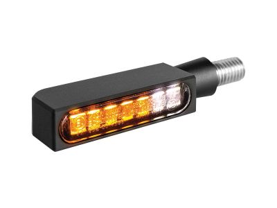 917419 - HeinzBikes Blokk-Line LED Turn Signal/Position Light Black Anodized Smoke LED