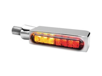 917422 - HeinzBikes Blokk-Line LED Turn Signal/Taillight/Brake Light Chrome Smoke LED