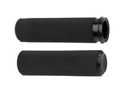 917850 - ARLEN NESS Knurled Fusion Grip Black Endcap Black Anodized 1" Throttle By Wire