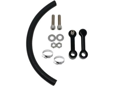 920318 - DK Custom Billet Aluminum Tank Lift Kit 1" Lift for Softail Black Powder Coated