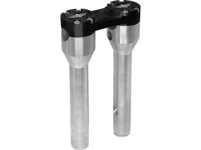 921316 - HeinzBikes 8" Clubstyle Straight Risers With Black Clamp Silver 1"