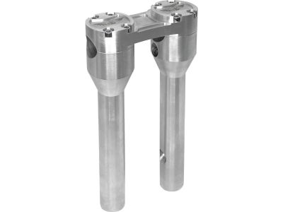 921343 - HeinzBikes 8" Clubstyle Straight Risers With Silver Clamp Silver 1 1/4"