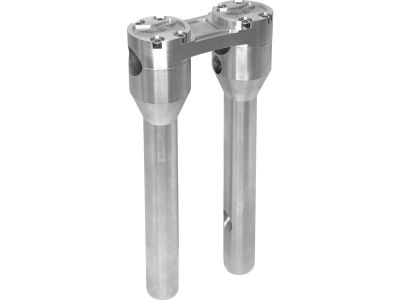 921351 - HeinzBikes 10" Clubstyle Straight Risers With Silver Clamp Silver 1 1/4"