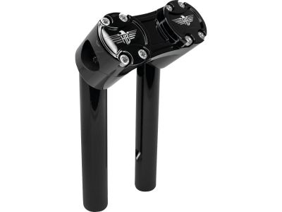921360 - HeinzBikes 6" Clubstyle Pullback Risers With Black Clamp Black 1"