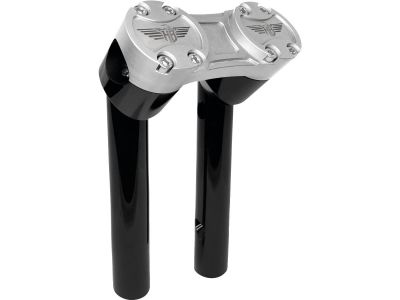 921363 - HeinzBikes 6" Clubstyle Pullback Risers With Silver Clamp Black 1"