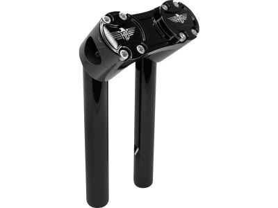 921368 - HeinzBikes 8" Clubstyle Pullback Risers With Black Clamp Black 1"