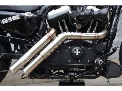 921569 - BSL Firestarter Midcontrol Exhaust System , Raw Hole Heat Shield, Polished Smooth End Cap, Outline 2,5"
