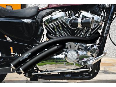 921572 - BSL Rainbow Down Under Exhaust System , Without Heat Shield, Polished Smooth End Cap, Black 2,5"