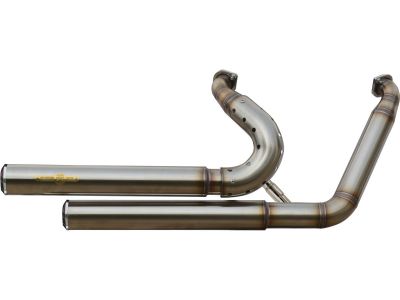 921597 - BSL Top Chopp Staggered Exhaust System , Raw Hole Heat Shield, Polished Smooth End Cap, Outline 2,5"