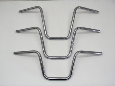 921962 - FEHLING 250 Narrow Ape Hanger Handlebar Dimpled 3-Hole Chrome 1" Throttle By Wire Throttle Cables