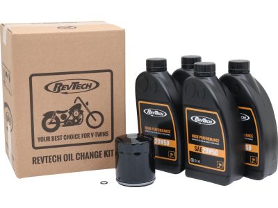 922101 - RevTech High Performance 4 Liter SAE20W50 Engine Oil Change Kit Black Oil Filter
